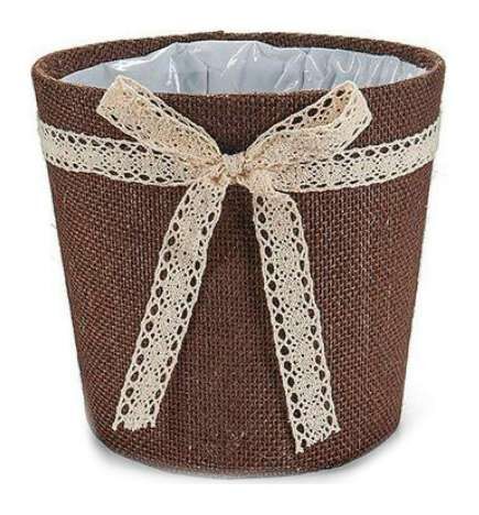 Vaso Ibergarden Grigio Naturale Cioccolato 18 x 17 x 18 cm
