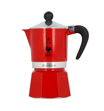Caffettiera Italiana Bialetti Rainbow rouge 6 Tazze Alluminio