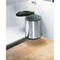 Waste bin Hailo Compact-Box Steel 15 L Black Grey Integrable