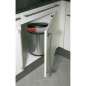 Waste bin Hailo Compact-Box Steel 15 L Black Grey Integrable