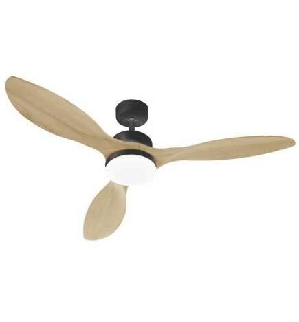 Plafondventilator met licht FARELEK Ø 137 cm 100 W Zwart