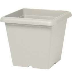 Vaso Garden ID Bianco Quadrato Effetto pietra 40 x 35 cm