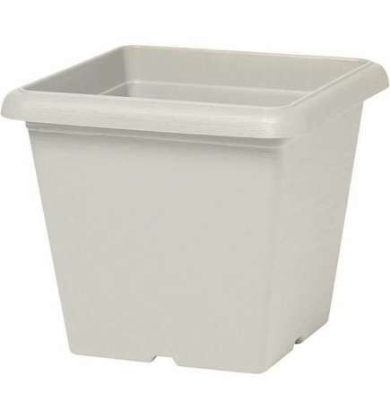 Vaso Garden ID Bianco Quadrato Effetto pietra 40 x 35 cm