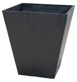 Vaso Mega Collections Ecostone Square Nero noir Plastica Riciclato 42 x 46 x 42 cm 43 x 43 x 74 cm 41 x 45 cm