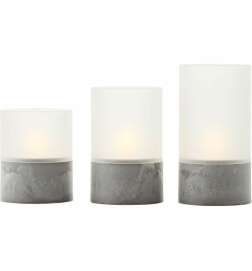 Candela LED Brilliant Grigio Plastica