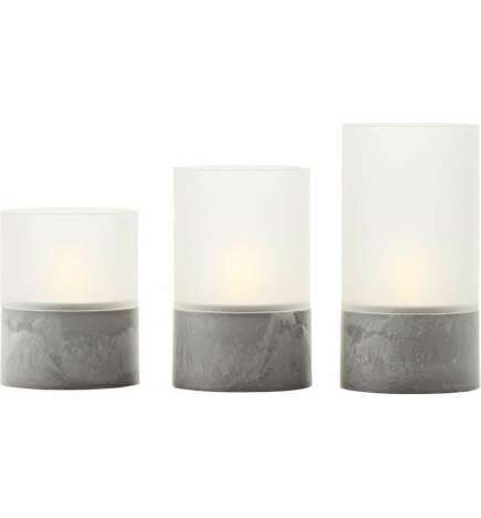 Candela LED Brilliant Grigio Plastica