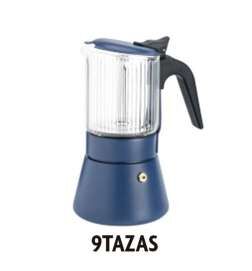 Caffettiera Italiana Inoxibar Clair Azzurro 9 Tazze