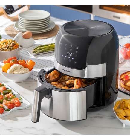 Friggitrice ad Aria InnovaGoods Fryinn 3500 Nero 1400 W 3,5 L Acciaio inossidabile