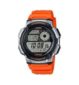 Orologio Uomo Casio WORLD TIME ILLUMINATOR Arancio (Ø 43 mm)