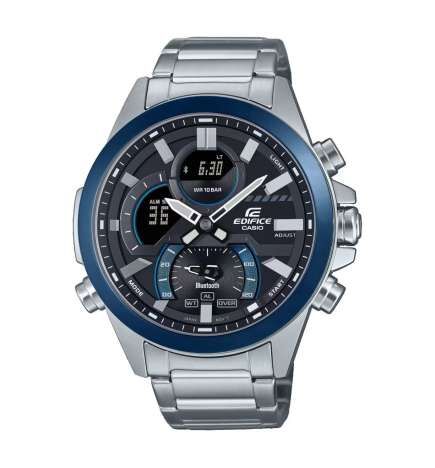 Orologio Uomo Casio EDIFICE SPORT Bluetooth® Nero Argentato (Ø 49 mm)