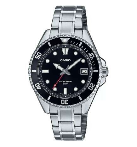 Orologio Uomo Casio MDV-10D-1A1VEF Nero Argentato (Ø 38,5 mm)