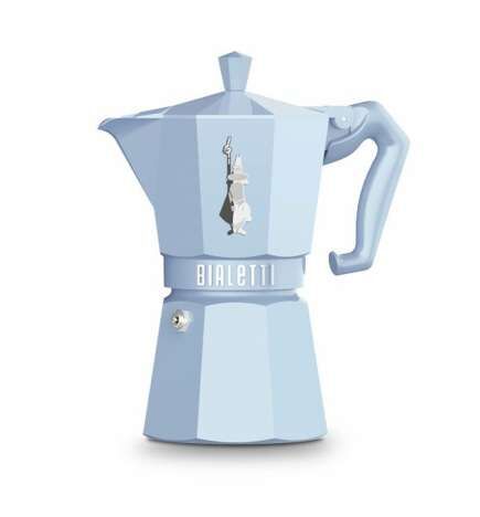 Caffettiera Italiana Bialetti MOKA EXCLUSIVE Azzurro Alluminio 6 Tazze