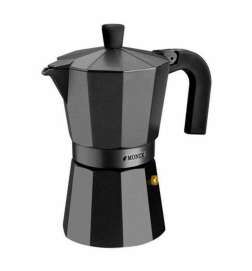 Caffettiera Italiana Monix Braisogona_M640009 Nero Alluminio 9 Tazze