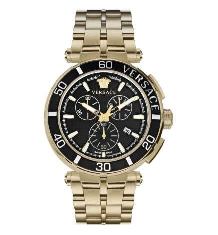 Orologio Uomo Versace VE3L00522 Nero Argentato (Ø 24 mm) (Ø 45 mm)