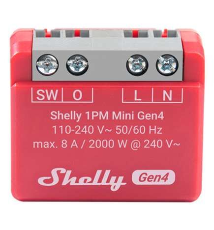 Presa Intelligente Shelly S4SW-001P8EU Bluetooth Wi-Fi Bluetooth 5.0
