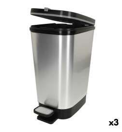 Secchio della spazzatura Curver Grigio Plastica 45 L (3 Unità)