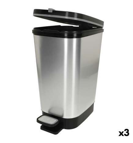 Secchio della spazzatura Curver Grigio Plastica 45 L (3 Unità)