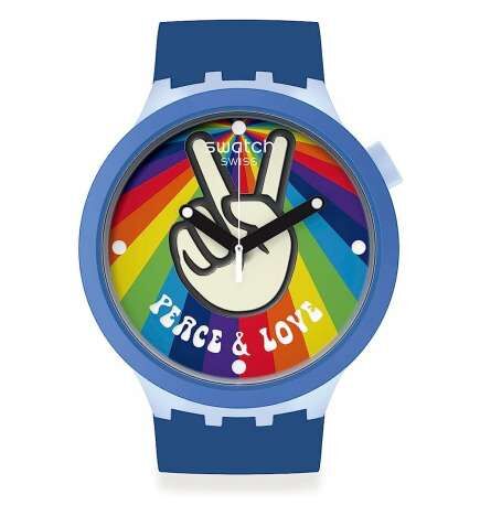 Orologio Uomo Swatch PEACE HAND LOVE (Ø 47 mm)