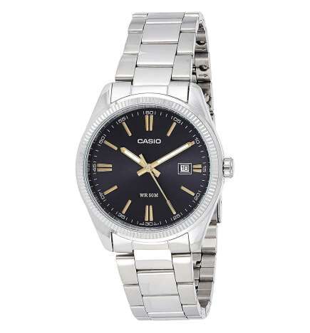 Orologio Uomo Casio DATE Nero Argentato (Ø 39 mm)