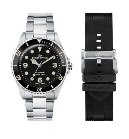 Orologio Uomo Philip Watch R8223216008 Nero Argentato
