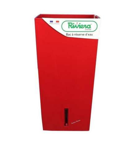 Vaso Autoirrigante Riviera Eva New Plastica Pătrat Rosso (37 x 37 x 68,5 cm)