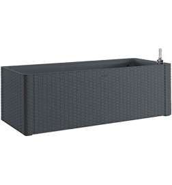 Vaso Autoirrigante Stefanplast Natural Delux Rettangolare Antracite 100 x 43 x 33 cm