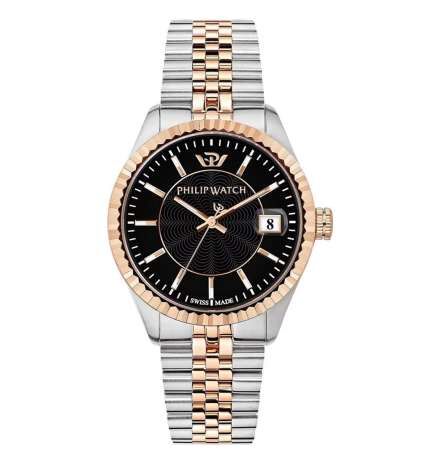 Orologio Uomo Philip Watch R8253597085 Nero Argentato