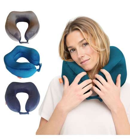 Cuscino da Viaggio Scape Travel Azzurro Grigio