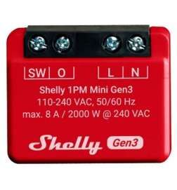 Modulo interruttore Wi-Fi Shelly Mini 1PM Gen3 Bluetooth Wi-Fi Bluetooth 4.2