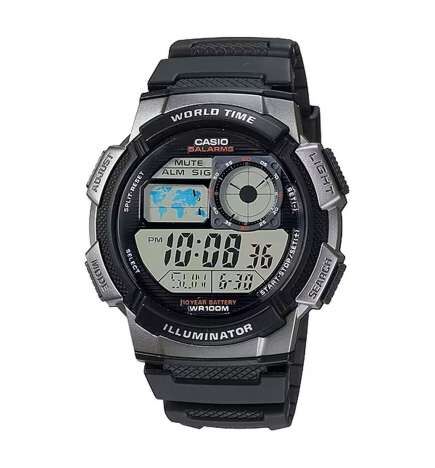 Orologio Uomo Casio WORLD TIME ILLUMINATOR Nero (Ø 43 mm)