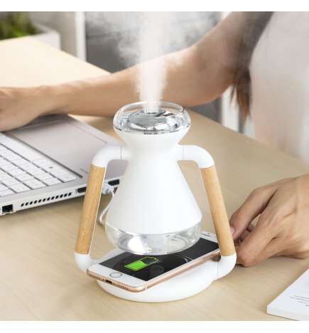 Umidificatore Diffusore per Ambienti e Caricabatterie Wireless 3 in 1 Misvolt InnovaGoods