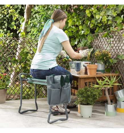 Panca Pieghevole per Giardinaggio con Borsa per gli Attrezzi 3 in 1 Situl InnovaGoods