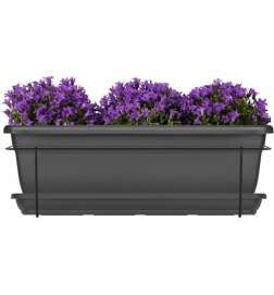 Vaso rettangolare da Balcone Garden ID Antracite 50 cm