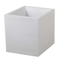 Vaso EDA Graphit Bianco Plastica Quadrato 39 x 39 x 43 cm