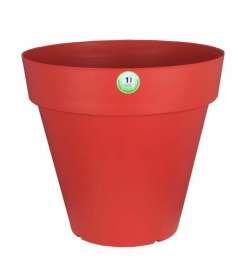 Vaso Riviera Soleilla 60 x 54 cm Rosso Intenso Rotondo Rotonda Ø 60 x 53,6 cm