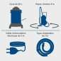 Wet and dry vacuum cleaner Scheppach 1400 W 2000 W 20 kPa 50 L