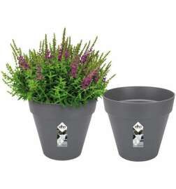 Set di Vasi Elho Grigio Plastica Rotondo 2 Pezzi