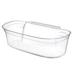 Secchio per la Spazzatura Gondol_G-550 Trasparente Bianco Plastica