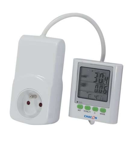 Prise avec compteur de consommation Chacon Ecowatt 650