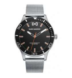 Horloge Heren Mark Maddox HM7146-57 Zwart Zilverkleurig (Ø 40 mm)