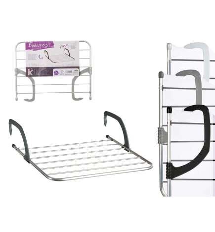 Stendibiancheria Kipit Bianco Argentato Grigio chiaro Grigio scuro Alluminio Plastica 63 x 3 x 50 cm 62,5 x 50 x 16,5 cm 62,5 x 