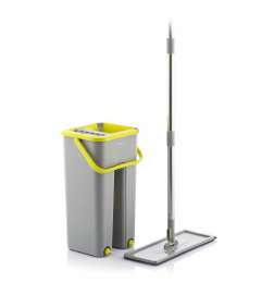 Mocio con Secchio a Doppia Azione Klirimop InnovaGoods Grigio (Ricondizionati B)