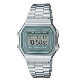 Orologio Unisex Casio A168WA-3AYES Verde Argentato (Ø 36 mm) (Ø 35 mm)