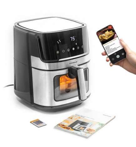 Freidora de Aire InnovaGoods Negro 1700 W 6,5 L Acero Inoxidable (Reacondicionado B)