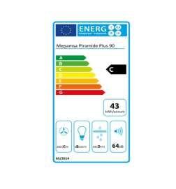 Conventional Hood Mepamsa Piramide Plus 90X 90 cm 290 m³/h 65W C