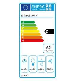 Conventional Hood Teka DBB70 70 cm 380 m3/h 60 dB 195W Black