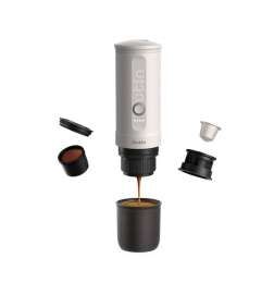 Cafetera Portátil Outin OUTINWHITE Blanco Acero Inoxidable 50 ml 80 ml