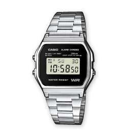 Orologio Uomo Casio A158WEA-1EF Nero Grigio Argentato