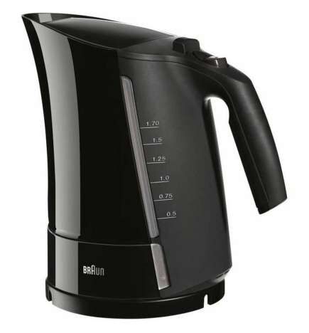 Bollitore d'Acqua Elettrico con Luce LED Braun WK300 Nero Plastica 2200 W 1,7 L 2200 W