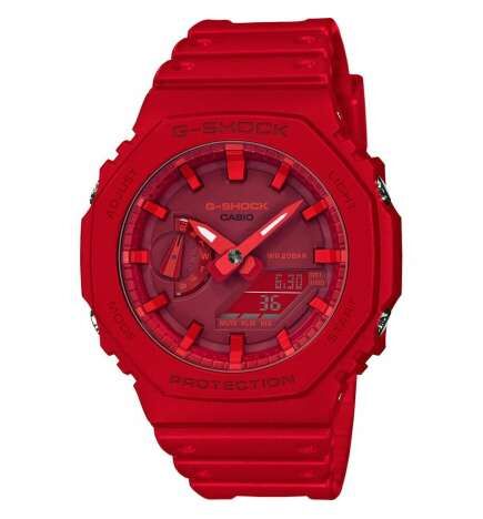 Orologio Unisex Casio GA-2100-4AER Rosso Multifunzionale